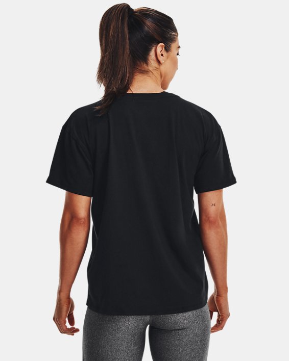 Women's UA Essential Cotton Stretch T-Shirt, Black, pdpMainDesktop image number 1